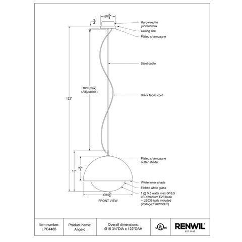 Angelo - Ceiling Fixture Renwil