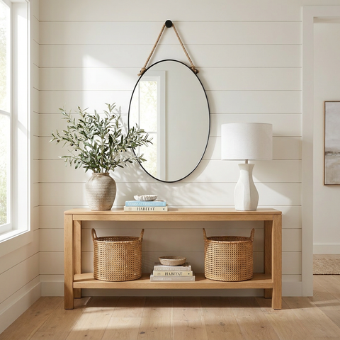 modern black wall mirror