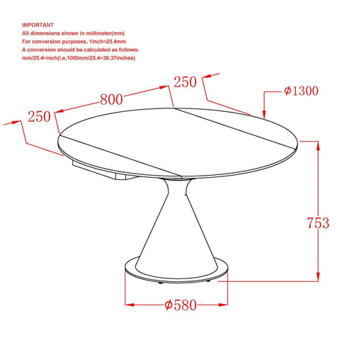 Calisto White Extension - Dining Table WW