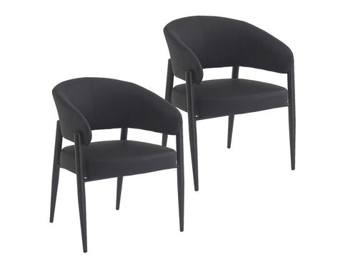 Bronson Black - Dining Chair WW (Set Of Two)