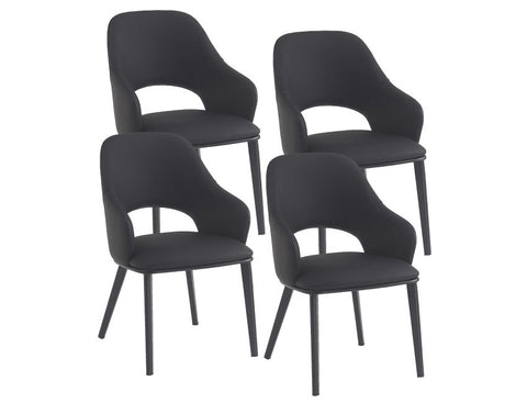 Denzel Black - Dining Chair WW (Set Of Four)