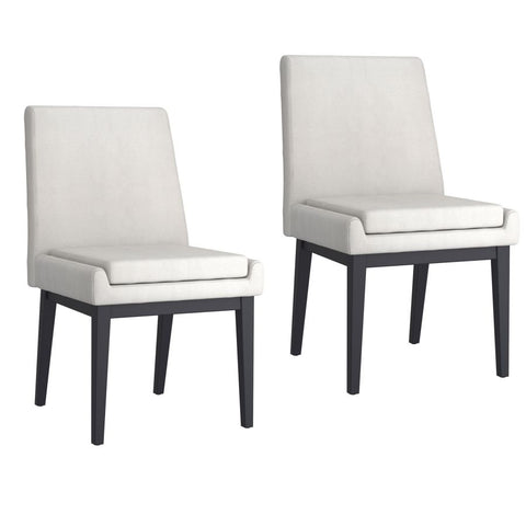 Cortez Beige Black Legs - Dining Chair WW (Set Of Two)