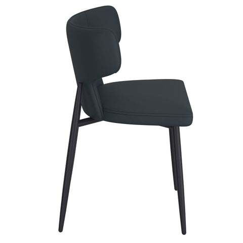 Olis Black Faux Leather - Dining Chair WW (Set Of Two)