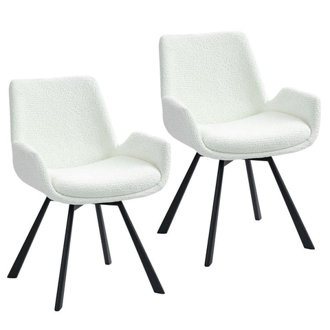 Signy Swivel Ivory - Dining Chair WW (Set Of Two)