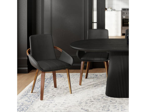 Caspian Black - Dining Chair WW (Set Of Two)