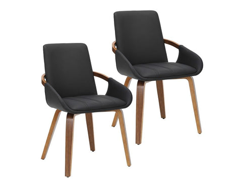 Caspian Black - Dining Chair WW (Set Of Two)