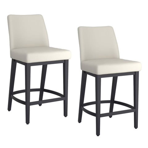 Jace Beige With Black Legs - Counter Chair WW (Set Of Two)