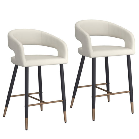 Crimson White - Counter Chair WW (Set Of Two)