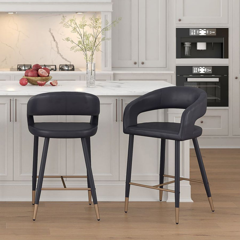 Crimson Black - Counter Chair WW (Set Of Two)