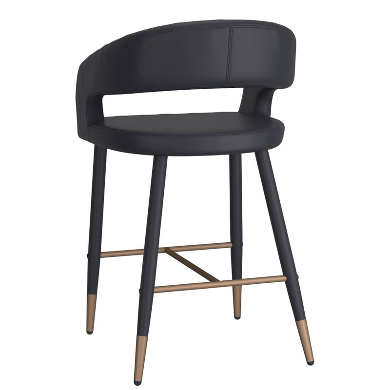 Crimson Black - Counter Chair WW (Set Of Two)