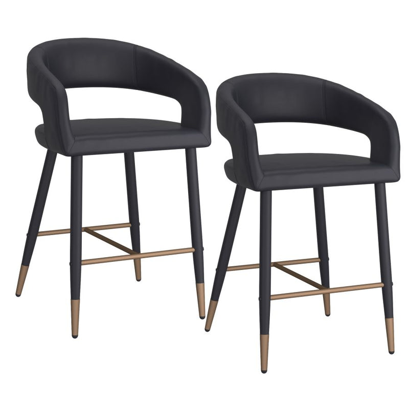 Crimson Black - Counter Chair WW (Set Of Two)