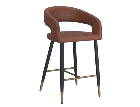Crimson Saddle - Counter Chair WW (Set Of Two)