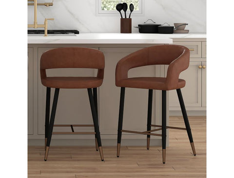 Crimson Saddle - Counter Chair WW (Set Of Two)