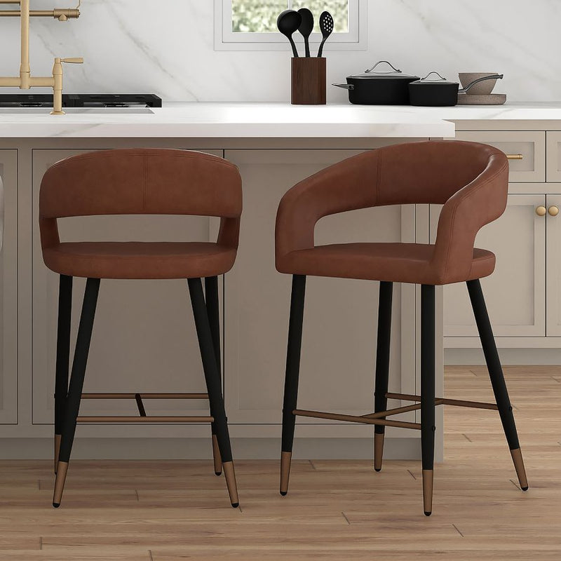 Crimson Saddle - Counter Chair WW (Set Of Two)