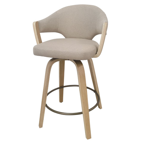 Freya Toffee Natural - Counter Chair WW (Set Of Two)