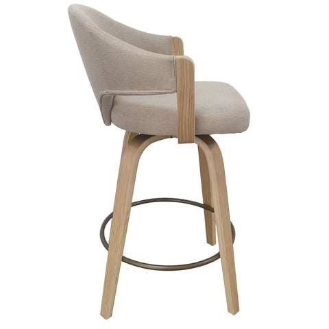 Freya Toffee Natural - Counter Chair WW (Set Of Two)