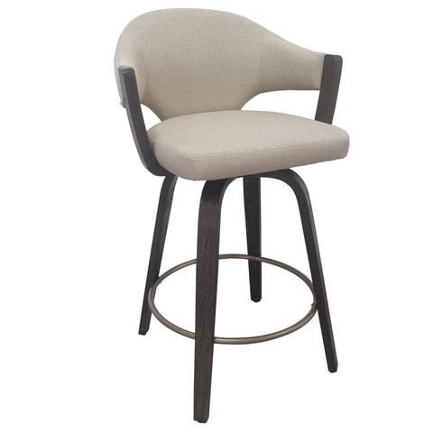 Freya Toffee With Walnut - Counter Chair WW (Set Of Two)