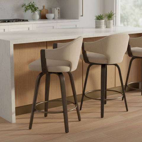 Freya Toffee With Walnut - Counter Chair WW (Set Of Two)