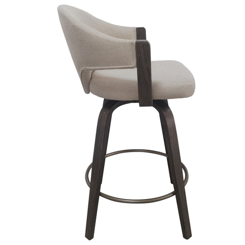 Freya Toffee With Walnut - Counter Chair WW (Set Of Two)