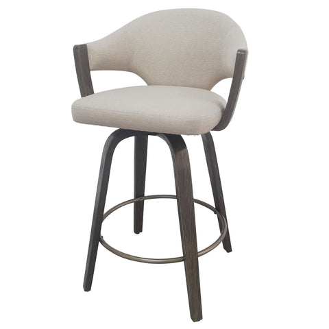 Freya Toffee With Walnut - Counter Chair WW (Set Of Two)