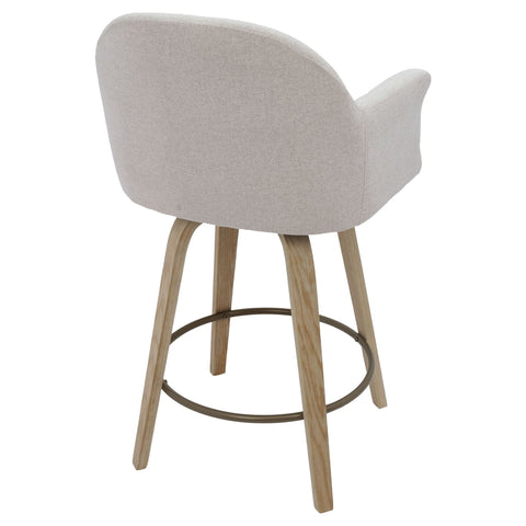 oat fabric swivel counter chair