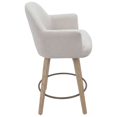 oat fabric swivel counter chair