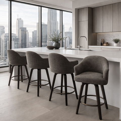 swivel upholstered counter chair