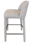 Gray textured bar stool on a white background