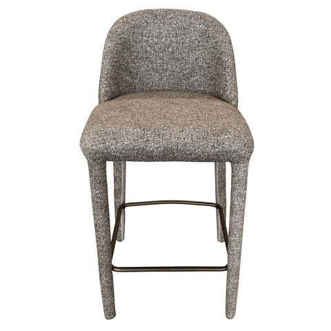 Gray textured bar stool on a white background