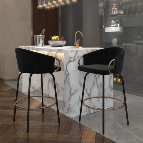 Lavo Black - Counter Chair WW (Set Of Two)