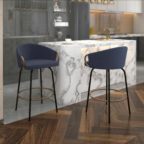 Lavo Blue - Counter Chair WW (Set Of Two)