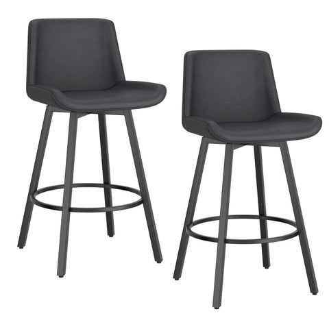 Fern Charcoal - Counter Chair WW (Set Of Two)