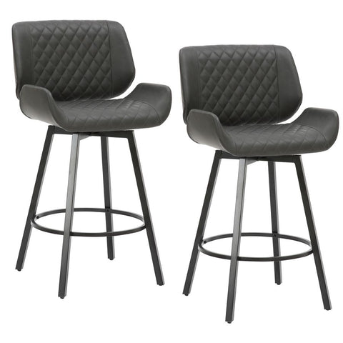 Fraser Charcoal - Counter Chair WW (Set Of Two)