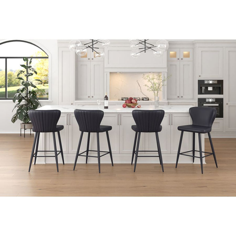 Clover Black - Counter Chair WW (Set Of Two)