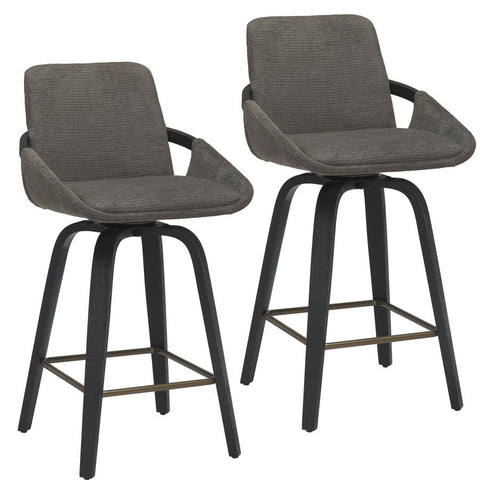 Parker Charcoal - Counter Chair WW (Set Of Two)