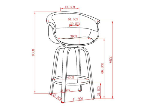 Holt Mushroom - Counter Chair WW (Set Of Two)