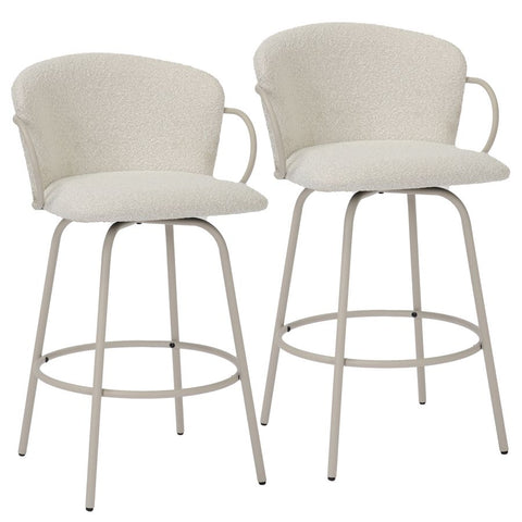 Kalani Beige - Counter Chair WW (Set Of Two)