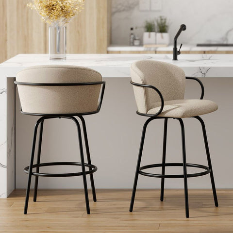 Kalani Grey - Counter Chair WW (Set Of Two)