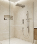 ShowerBox04 Polished Chrome 3-Way Non-Shared Thermostatic Shower Kit with Dual-Function Aquasheet Rainhead - Aquabrass