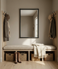 modern black wall mirror