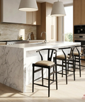 modern wood counter stool