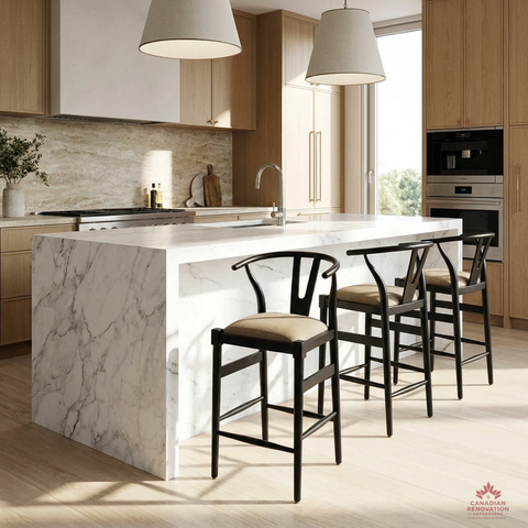 modern wood counter stool