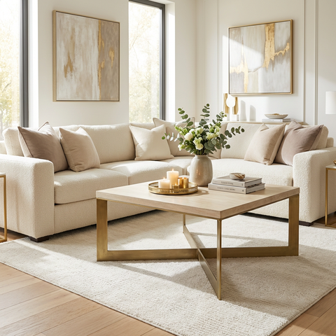 Faye Beige - Coffee Table Mercana