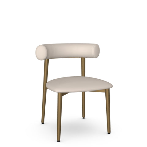 Barbara Oyster With Gold Legs - Dining Chair Amisco (Set Of Two)