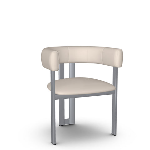 Clarissa Oyster With Grey Legs - Dining Chair Amisco