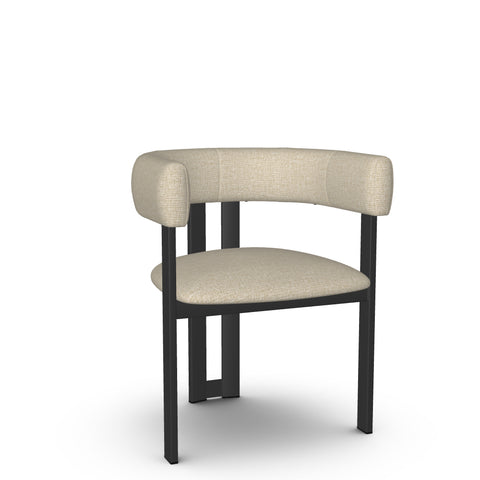 Clarissa Pebble With Black Legs - Dining Chair Amisco