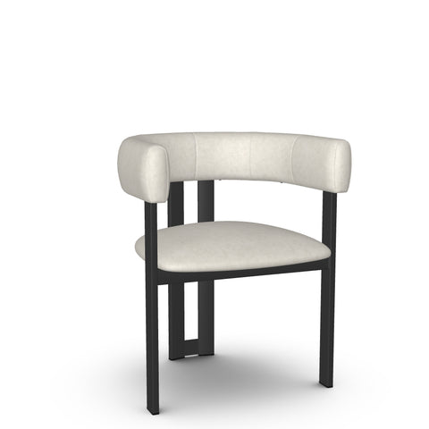 Clarissa Limestone With Black Legs - Dining Chair Amisco