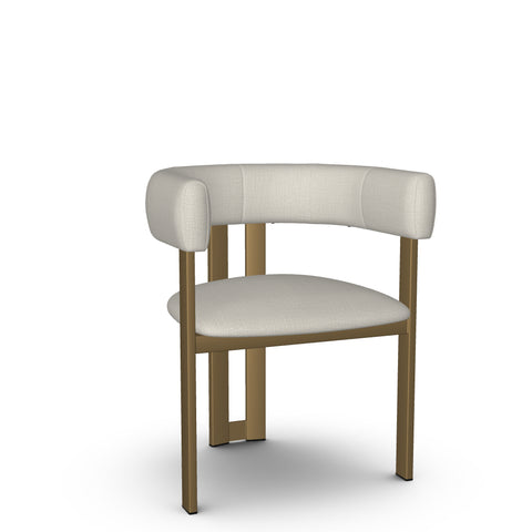 Clarissa Sleet With Gold Legs - Dining Chair Amisco