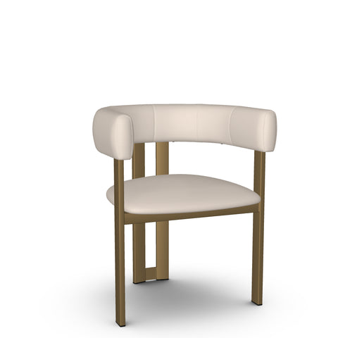 Clarissa Oyster With Gold Legs - Dining Chair Amisco