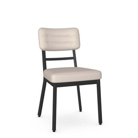 Phoebe Oyster With Black Legs - Dining Chair Amisco (Set Of Two)